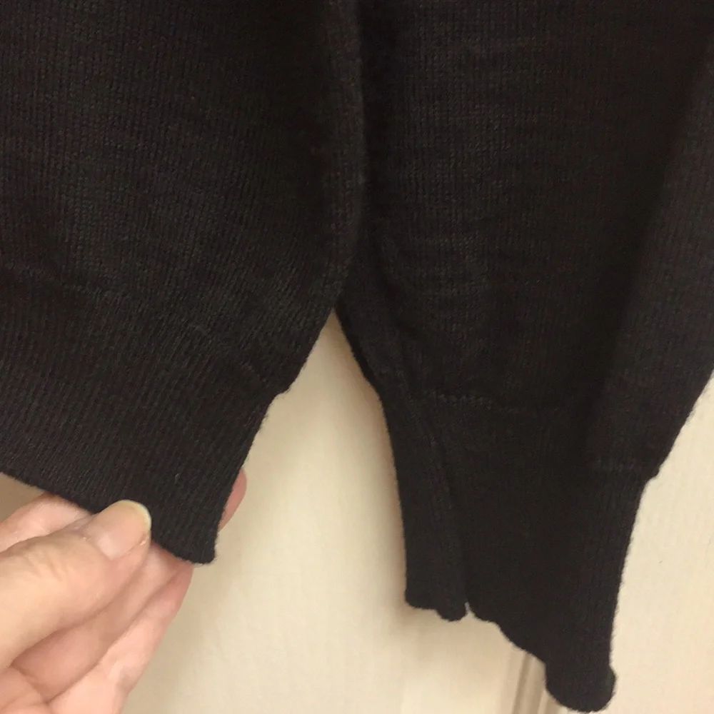 PITCH BLACK MOCK NECK WOOL SWEATER - Picture 5 of 5